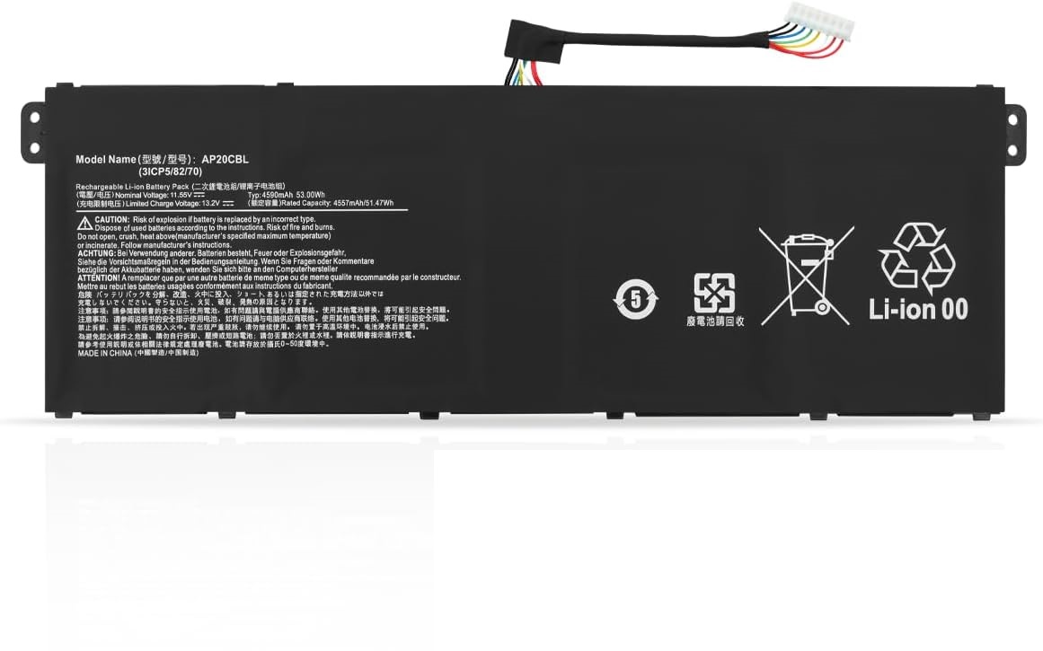 Batterie pour AP20CBL Acer Vero AV15-511 TravelMate P2 214-41-G3 TMP214-41-G3 Spin B3 (image pour) Batterie pour AP20CBL Acer Vero AV15-511 TravelMate P2 214-41-G3 TMP214-41-G3 Spin B3
