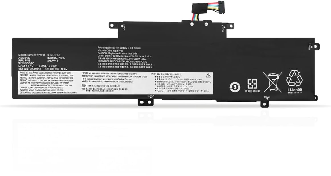 Batterie pour L17L3P53 L17C3P53 L17M3P55 Lenovo ThinkPad L380 L390 Yoga S2 2018 3rd Gen 3 20M5 20M6 20M7 20M8 20NR 20NS 20NT 20NU (image pour) Batterie pour L17L3P53 L17C3P53 L17M3P55 Lenovo ThinkPad L380 L390 Yoga S2 2018 3rd Gen 3 20M5 20M6 20M7 20M8 20NR 20NS 20NT 20NU