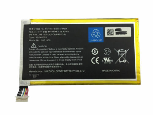 Batterie Amazon Kindle Fire HDX 7.0 KC5 26S1005 26S1005-S,58-000055 1ICP4/82/138(compatible)