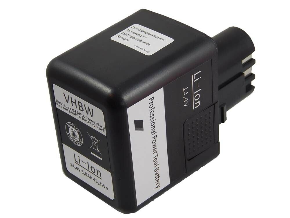 Batterie 14.4V 2000mAh Gesipa POWERBIRD 7240160 ACCUBIRD 7250037(compatible) - Cliquez sur l'image pour la fermer