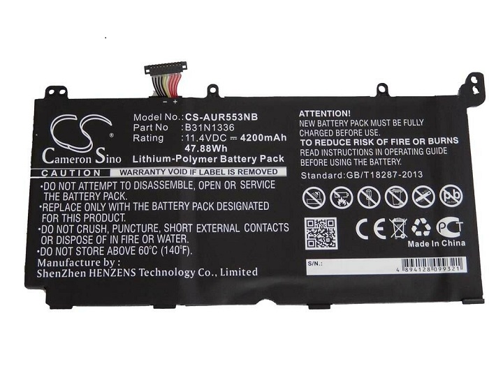 Batterie pour ASUS R533L R553LN K551L K551L K551LN V551L S551L S551LN B31N1336(compatible)