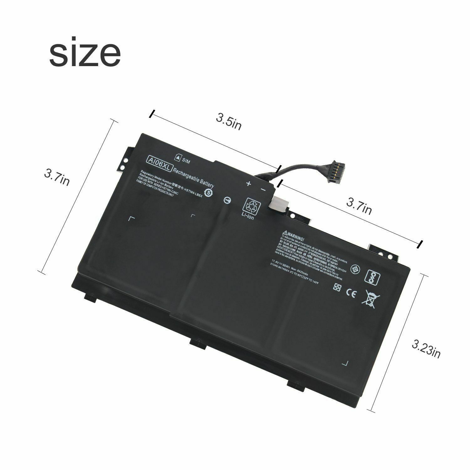 Batterie pour AI06XL HP ZBook 17 G3 Series HSTNN-LB6X HSTNN-C86C 808397-421(compatible)