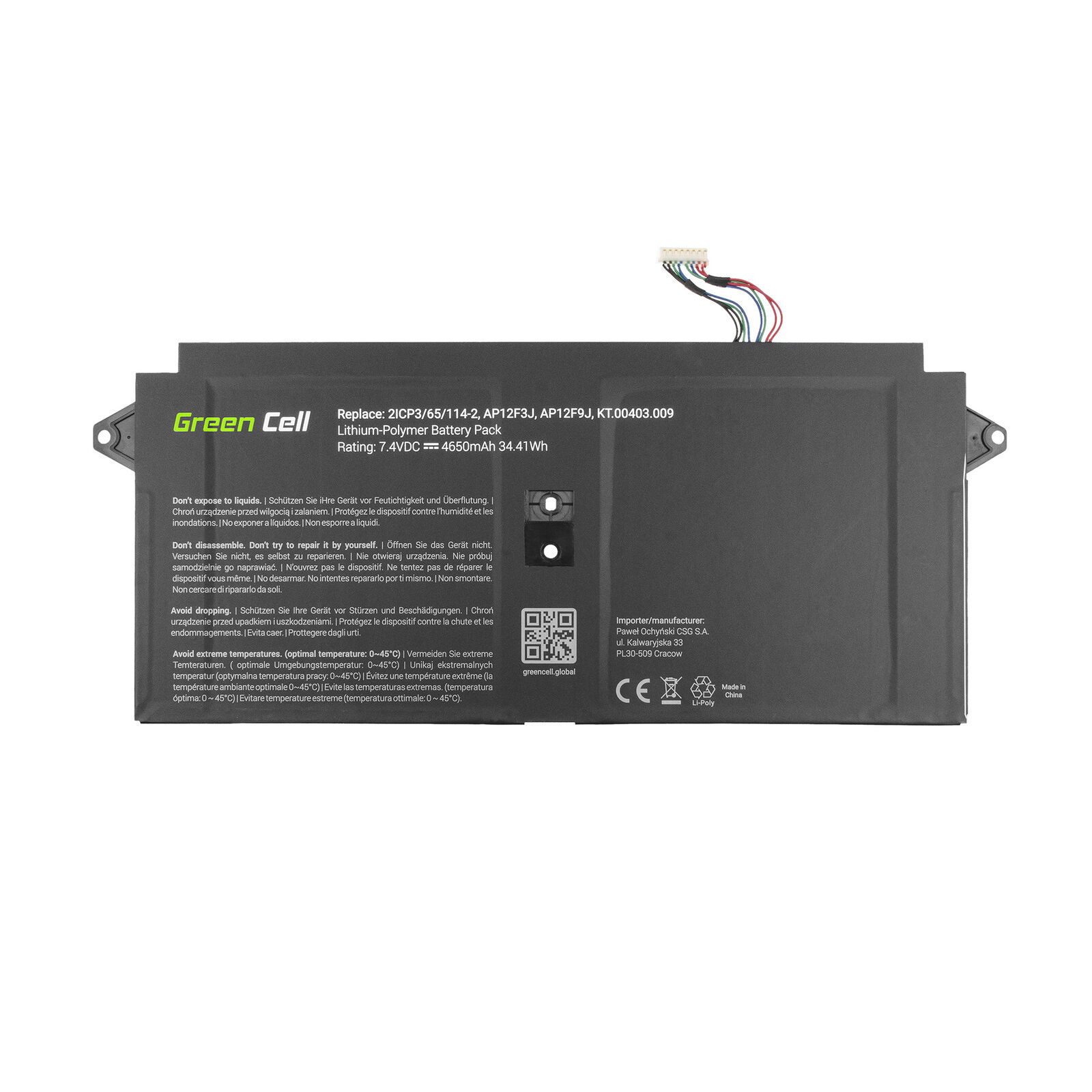 Batterie pour AP12F3J Acer Aspire S7-391 MS2364 Ultrabook 7.4V 35Wh (compatible)