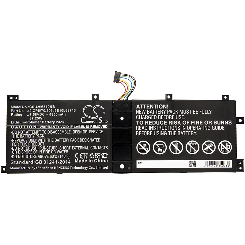 Batterie pour Lenovo Ideapad Miix 510 520 510-12ISK 510-12IK BSNO4170A5-AT 5B10L68713 (compatible)