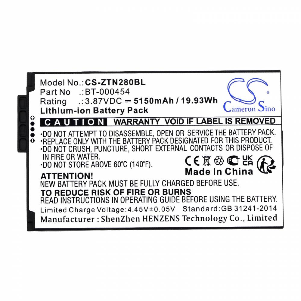 Batterie BT-000454 Zebra BTRY-TC1X-1XMA1-1A Zebra TC15 TN28 U30(compatible)