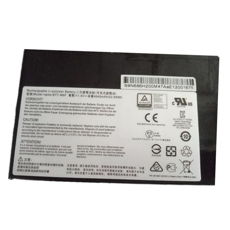 Batterie pour BTY-M6F MS-16H2 MSI 16H2,GS60,GS60 2PC-010CN/279XCN,2PE-280CN/006XCN(compatible)