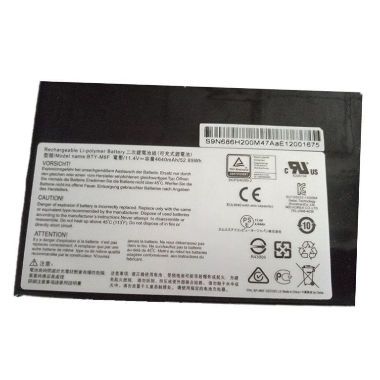 Batterie pour BTY-M6F MSI MS-16H2 GS60 2PC 2PE 2PL 2QC 2QD 2QE 6QC 6QE(compatible)