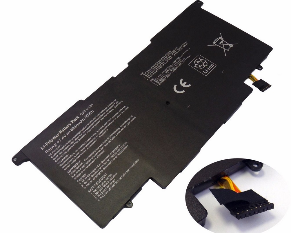 Batterie pour ASUS ZenBook UX31 UX31A UX31E UX31E Ultrabook C22-UX31 C23-UX31(compatible)
