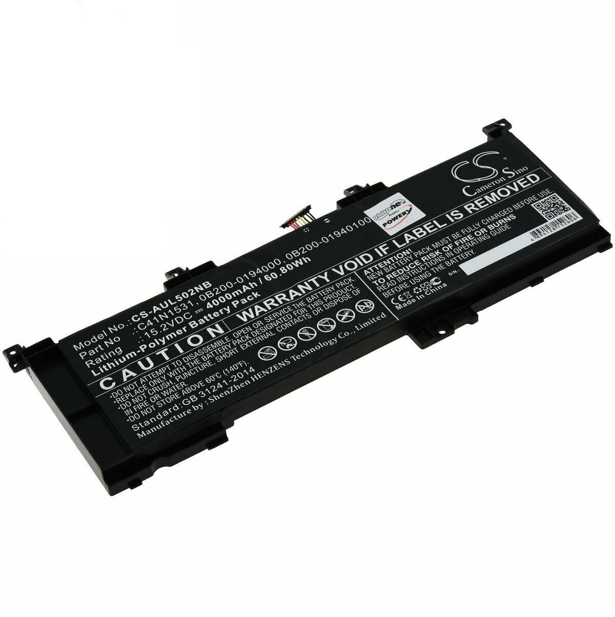 Batterie pour C41N1531 0B200-01940100 Asus GL502VS-1A GL502VS-1E GL502VT-1B GL502VY GL502VY-1A (compatible)