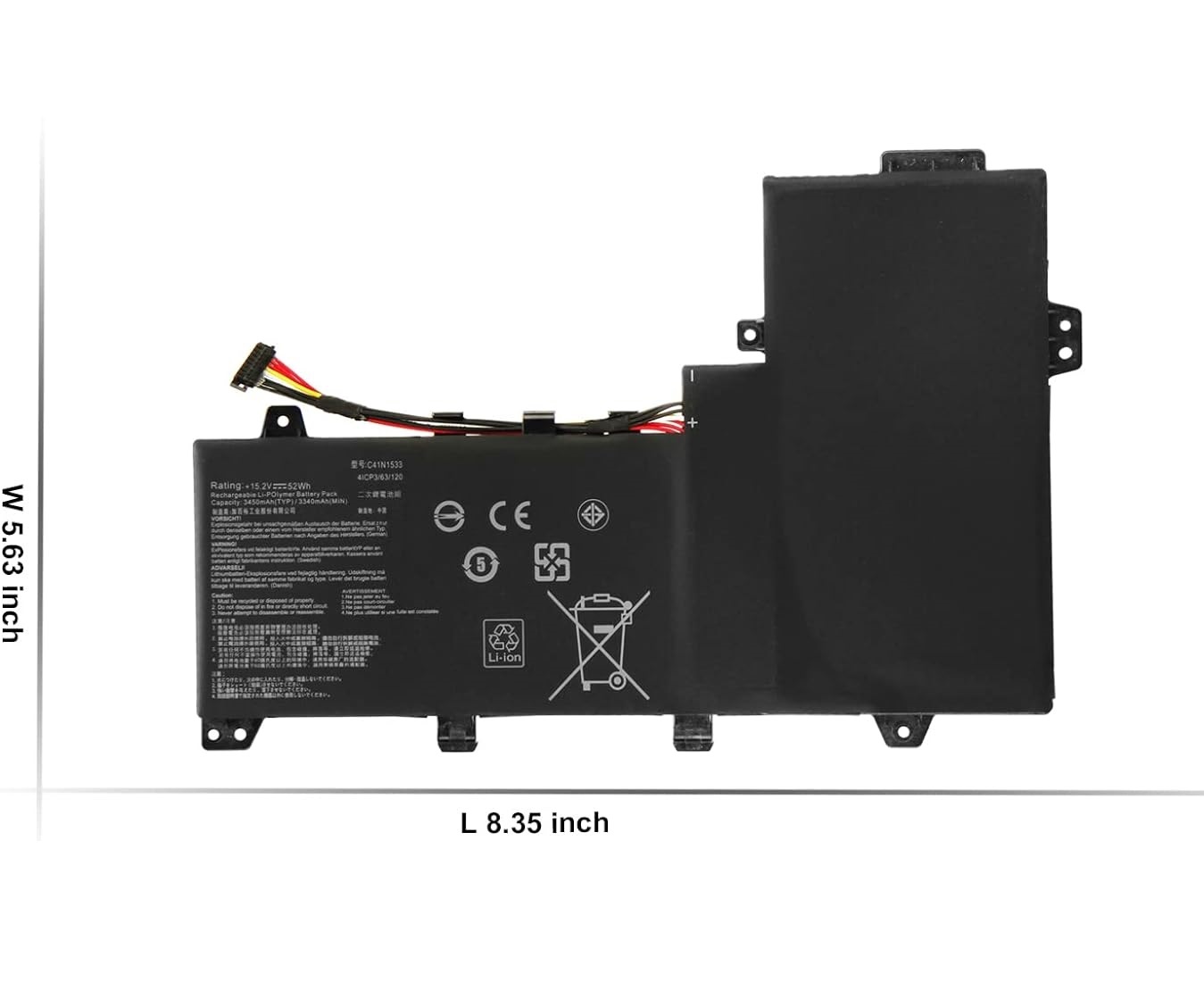 Batterie pour C41N1533 Asus ZenBook Flip Q524UQ BBI7T14 UX560UQ UX560UX Zenfone Flip UX560UX FJ020R FZ017T 0B200-02010200 (compatible)