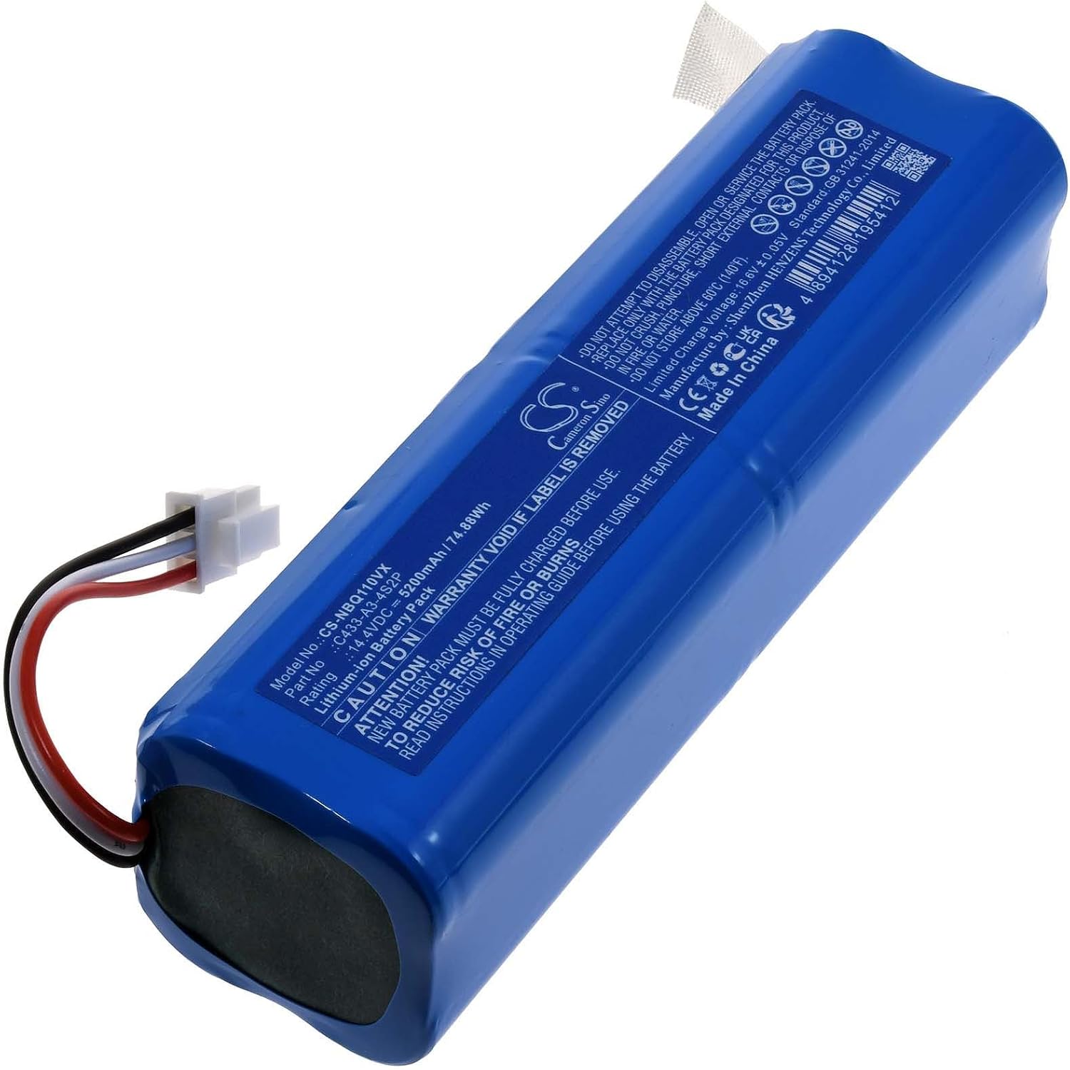 Batterie ECOVACS Deebot Ozmo 900,901,902,600,610,M88 Deebot DE5G,DE33,DE35(compatible)