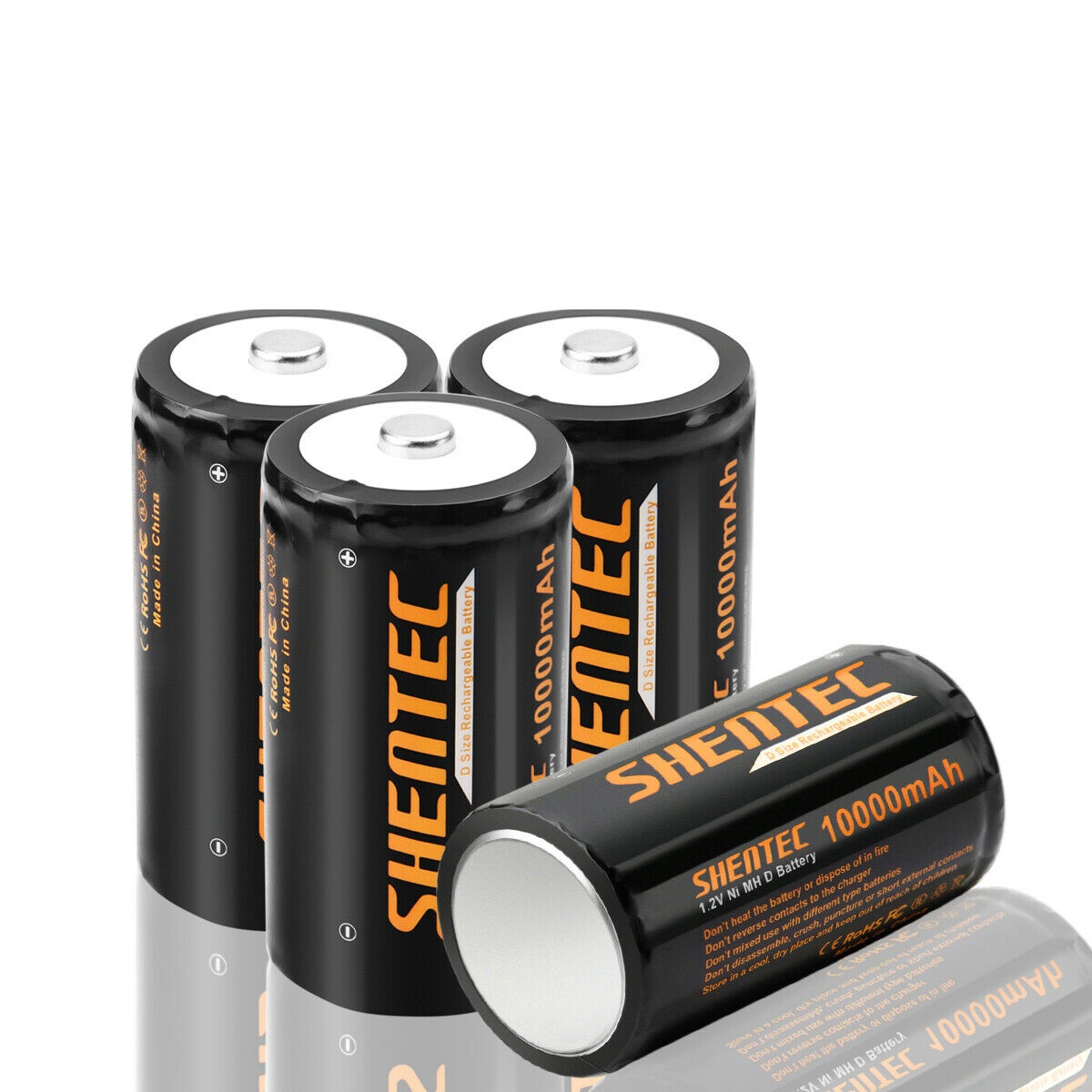 Batterie 4Pack 10000mAh 1.2V D taille MONO rechargeable Ni-MH(compatible)
