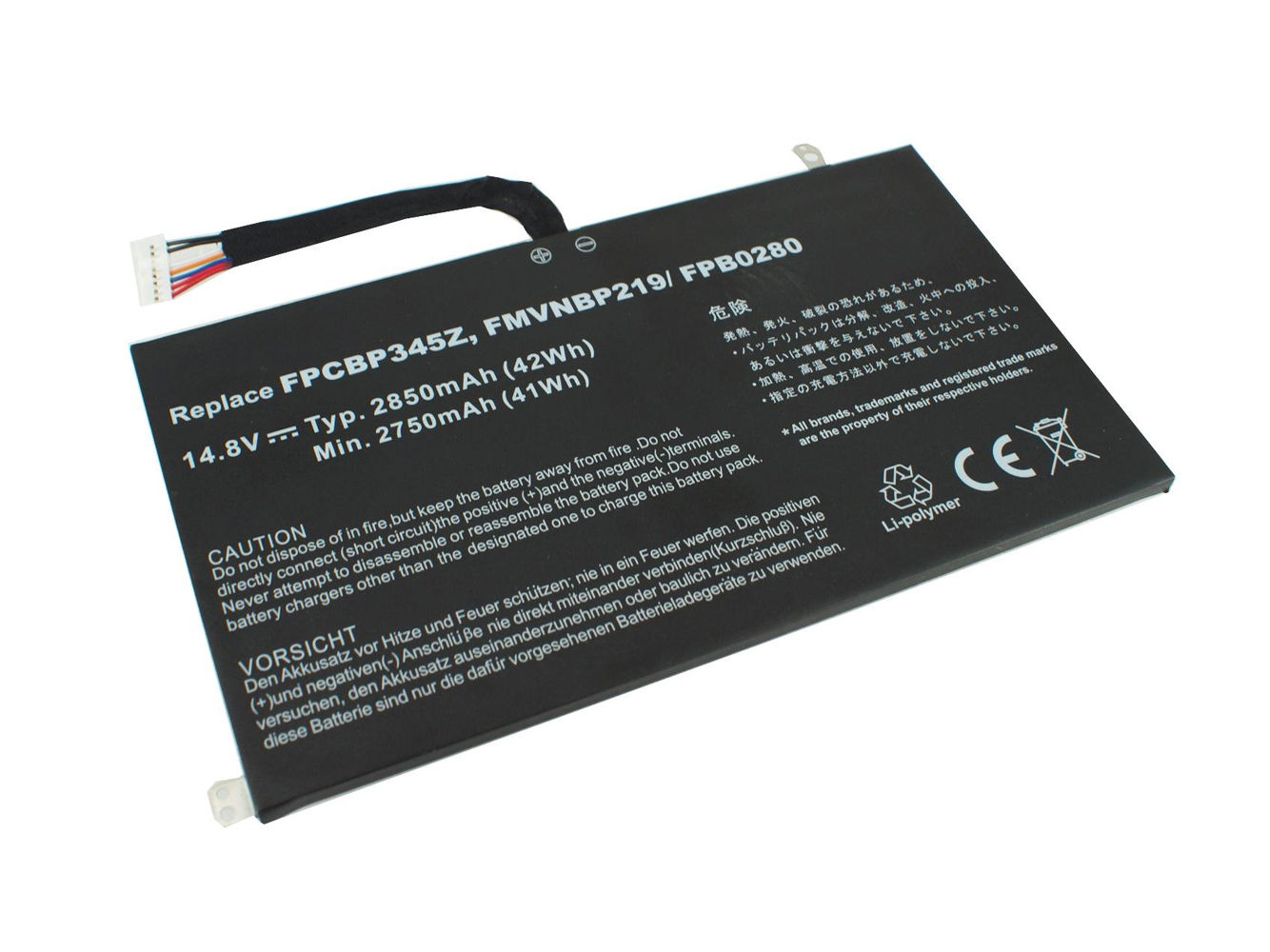 Batterie pour 2850mAh Fujitsu UH572 FMVNBP219 FPB0280 FPCBP345Z(compatible)