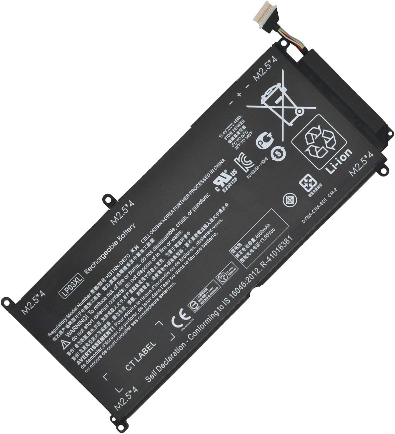 Batterie pour LP03XL HP Envy 14-J 15-Ae Ah Ae017TX Ae019TX Ah151sa TPN-C124 C122(compatible)