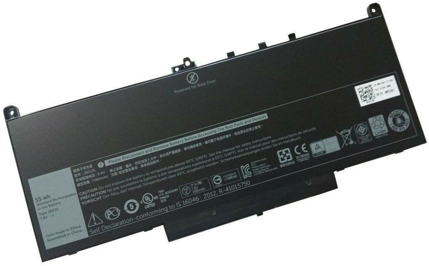 Batterie pour 7.6V 242WD J60J5 MC34Y 1W2Y2 0MC34Y Dell Latitude E7270 E7470(compatible)