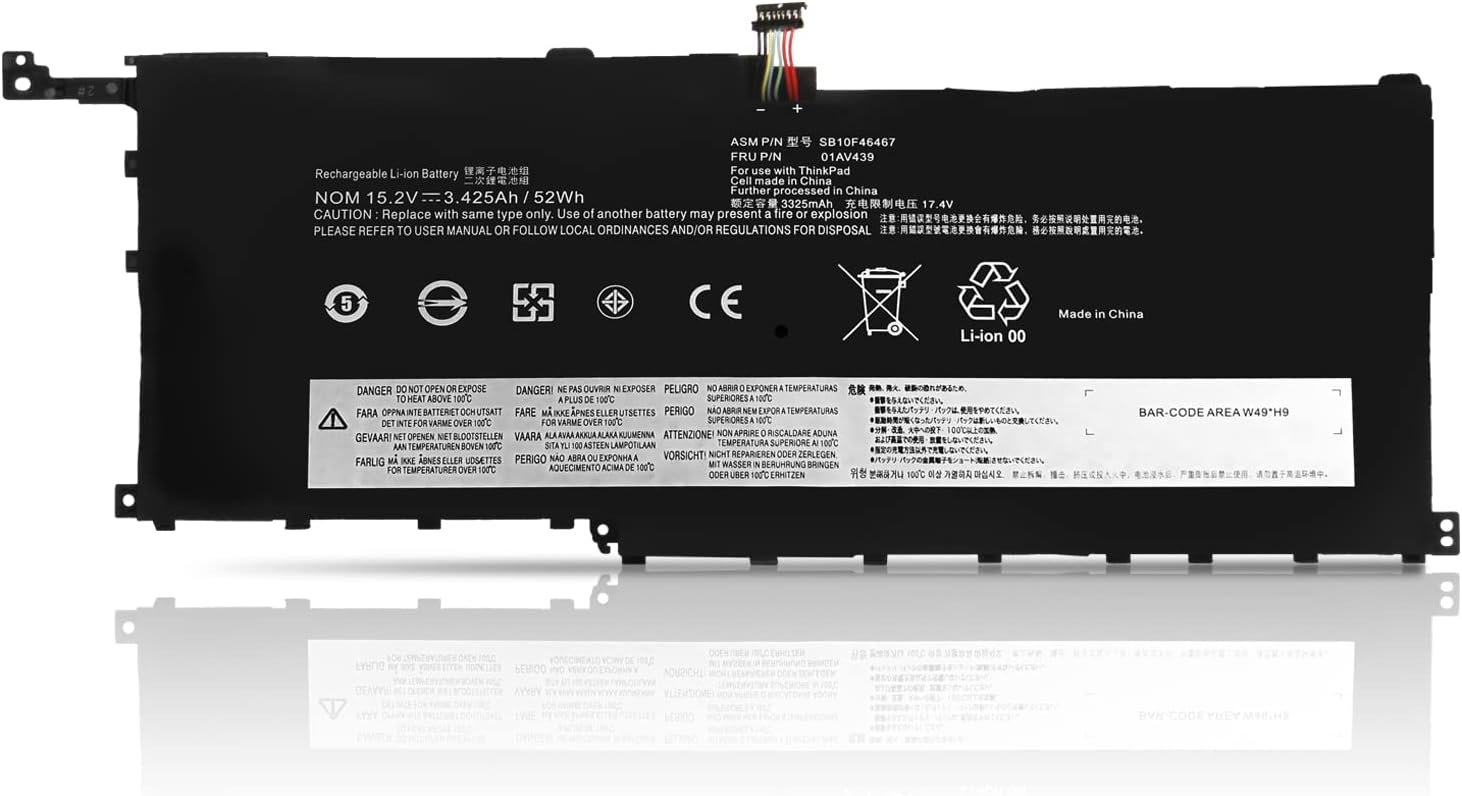 Batterie pour SB10K97566 00HW028 Thinkpad X1 Carbon 4th Gen 4 2016 ThinkPad X1 Yoga Gen1 Gen2 (compatible)