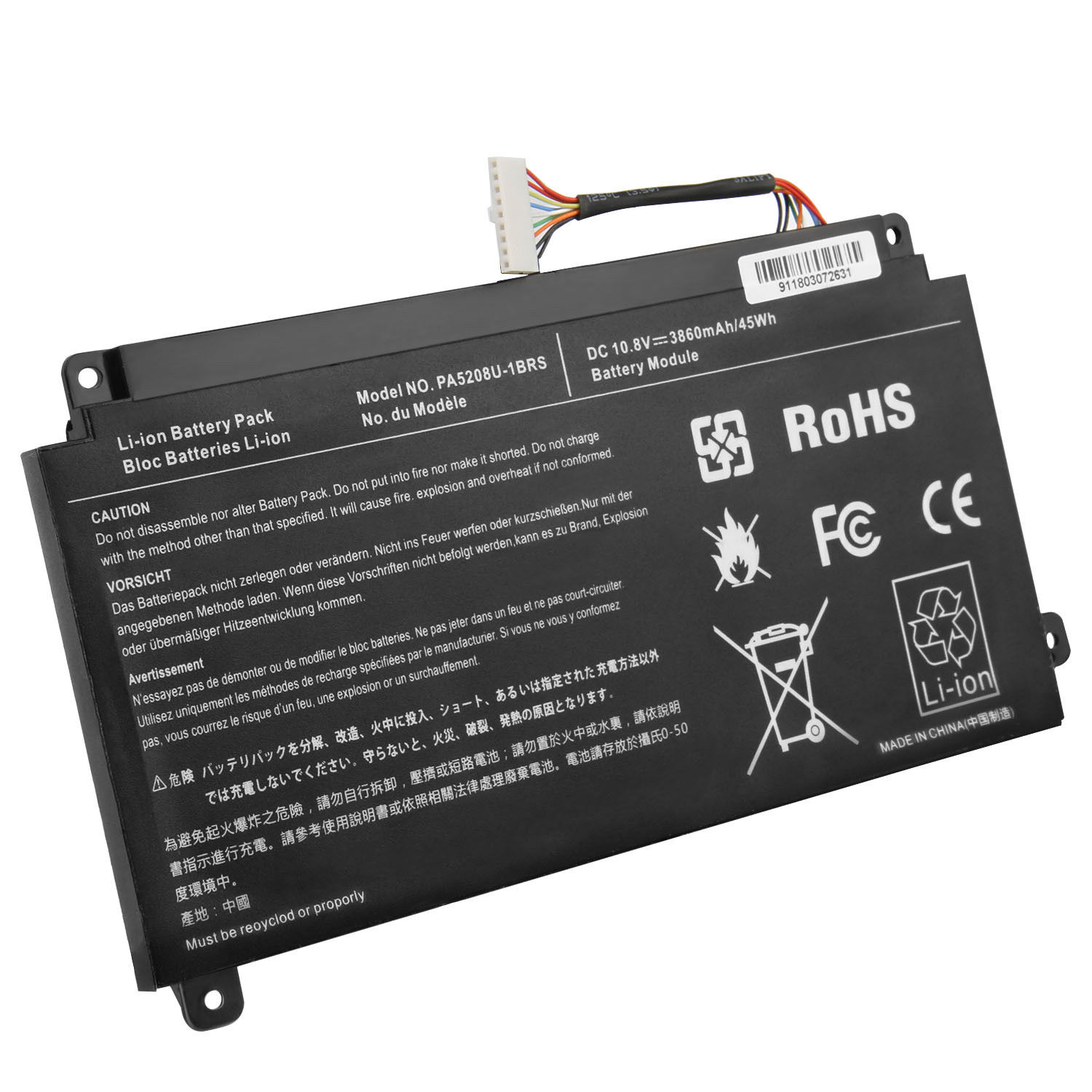 Batterie pour Toshiba Satellite Radius 15 P50W-C-10H P50W-C-10J(compatible)