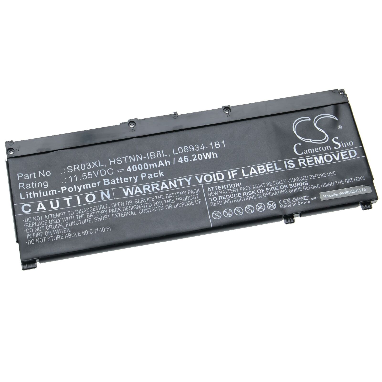 Batterie pour HP Pavilion 15-CX 15-cx0020nr L08855-855 HSTNN-IB8L SR03XL (compatible)