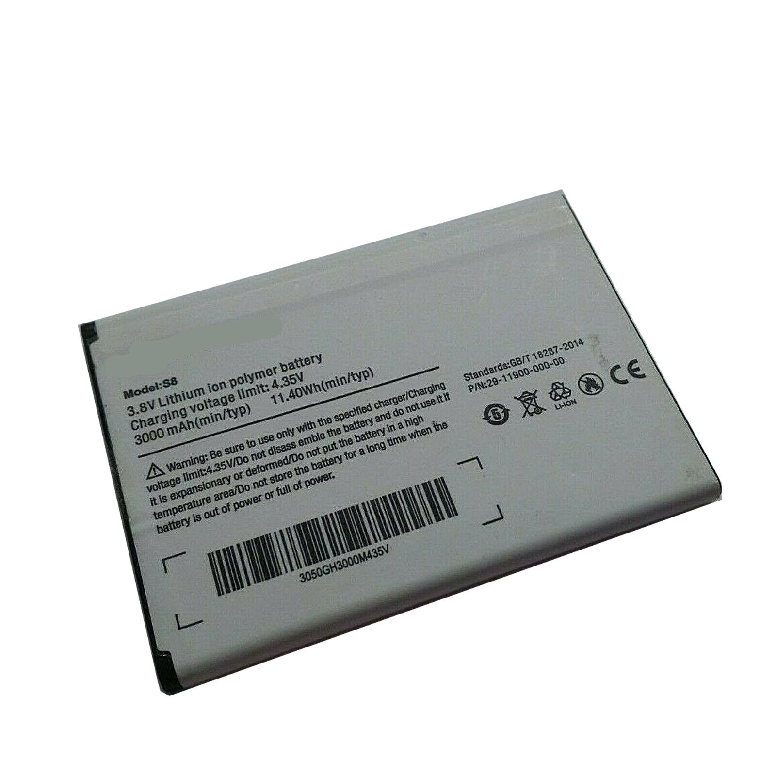 Batterie Ulefone S8,Ulefone S8 Pro 3000mAh 3,8V 11.4Wh Li-Polymer(compatible)