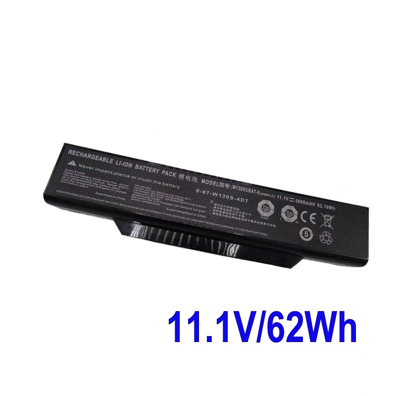 Batterie pour W130HUBAT-6 6-87-W130S-4D7 Clevo W130EV W130EW W130EX W130HU W130HV(compatible)
