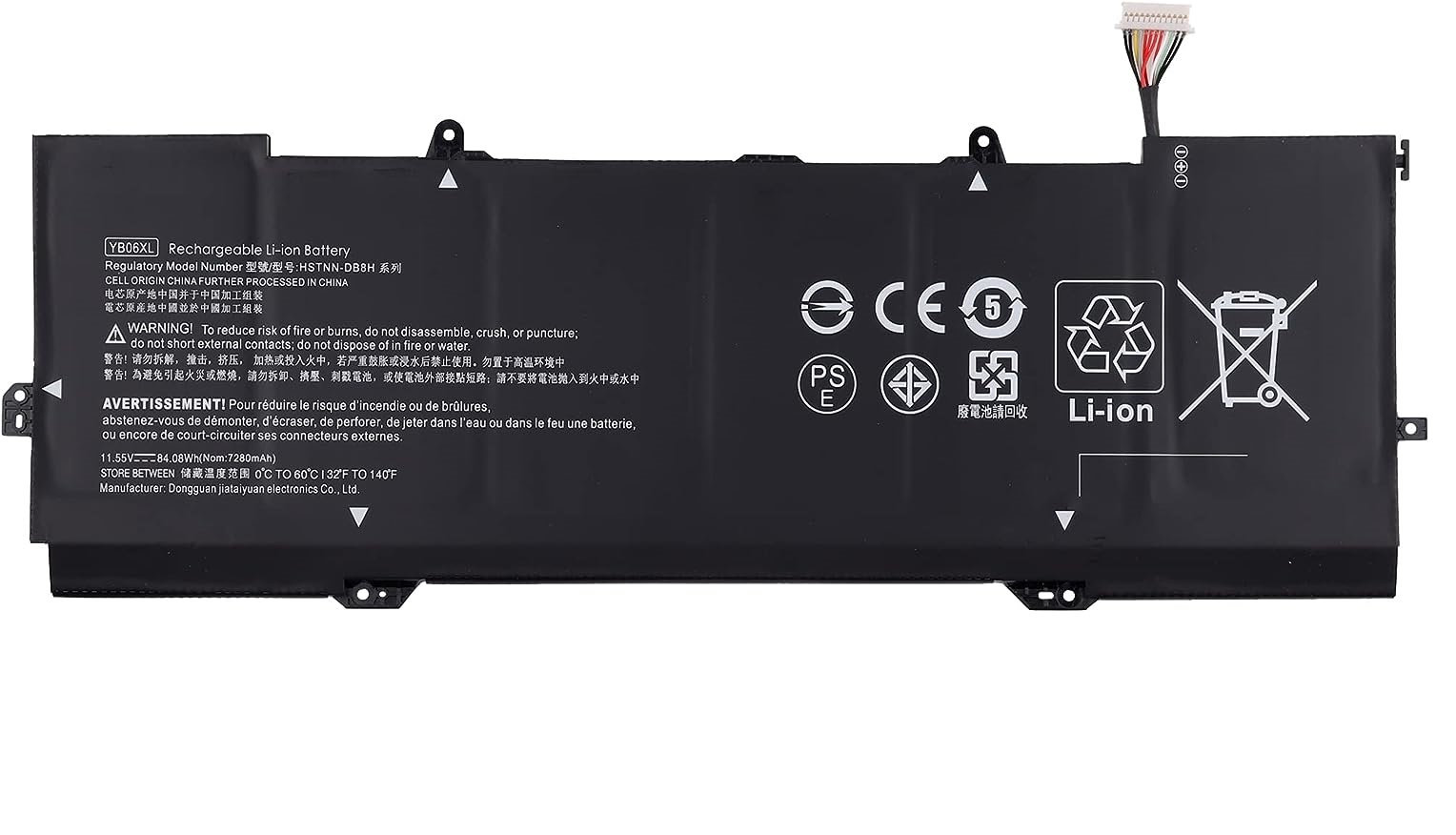 Batterie pour YB06XL HSTNN-DB8H HP Spectre X360 15-CH 15-ch005ng 15-ch011dx ch004na ch009ng ch006ng HSTNN-DB8H(compatible)