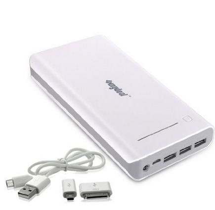 Power Bank Batterie Externe Chargeur 30000mAh, Batterie USB Universal Mobile pour iPhone iPad Mobile Tablet Kamara Batteries (Blanc)